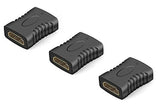 FEDUS Pack of 3, HDMI connector, HDMI jointer, HDMI female to female adapter, HDMI to HDMI connector, HDMI cable connector, HDMI adapter, HDMI converters, HDMI extender, Extension Inline Coupler