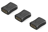 FEDUS Pack of 3, HDMI connector, HDMI jointer, HDMI female to female adapter, HDMI to HDMI connector, HDMI cable connector, HDMI adapter, HDMI converters, HDMI extender, Extension Inline Coupler FEDUS