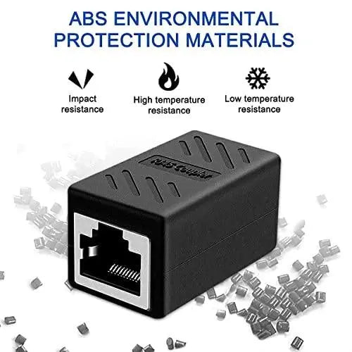 FEDUS RJ45 Coupler Ethernet Coupler Cat7, Cat6, Cat5e RJ45 8P8C Inline lan Coupler Ethernet Extender Adapter Adsl Extension Jointer Extending the Ethernet Cables Female to Female Connector FEDUS