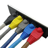 FEDUS RJ45 Rubber Boot CAT6 CAT6E CAT5 CAT5E Ethernet Network Cable Strain Relief Boots Cable Cap Connector Plug Cover Mixed Colors (Pack of 50) FEDUS