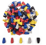 FEDUS RJ45 Rubber Boot CAT6 CAT6E CAT5 CAT5E Ethernet Network Cable Strain Relief Boots Cable Cap Connector Plug Cover Mixed Colors (Pack of 50) FEDUS