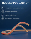 16 Gauge Speaker Wire Crystal Clear - Oxygen-Free Copper, Transparent Audio Cable FEDUS