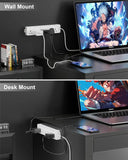 FEDUS Surge Protector, 6 Universal Sockets with Individual Switch, Long Cable, Extension Board Cord, Automatic Overload Protection, Fireproof Power Strip Switch Board, Spike Guard FEDUS