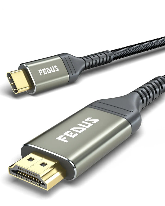 FEDUS USB C to HDMI Cable, 4K@60Hz Type-C to HDMI Adaptor for Home Office and MAC Thunderbolt 3/4 Compatible USB C to HDMI Converter for Laptop, Mobile, iPad Pro, MacBook, Chromebook, TV, Monitor Cheeku Technologies