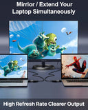 FEDUS Type C to HDMI Converter Cable 4K@60Hz USB C to HDMI Adaptor Cord, MAC Thunderbolt 3/4 Compatible Type C Converter for Laptop, Mobile, iPad Pro, MacBook, Chromebook, TV, Monitor