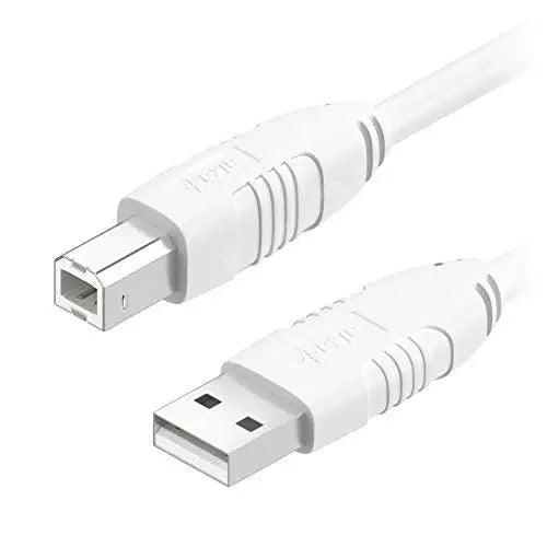 FEDUS USB 2.0 High Speed Printer Cable Scanner Cable A Male to B Male for HP, Canon, White FEDUS