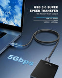FEDUS USB 3.0 Male to Male Cable High-Speed 5Gbps Data Transfer, Premium Nylon Braided USB to USB Cord 24K Gold-Plated Connectors for Hard Drive Enclosure,Laptop Cooling Pad, Smart TV, DVD FEDUS