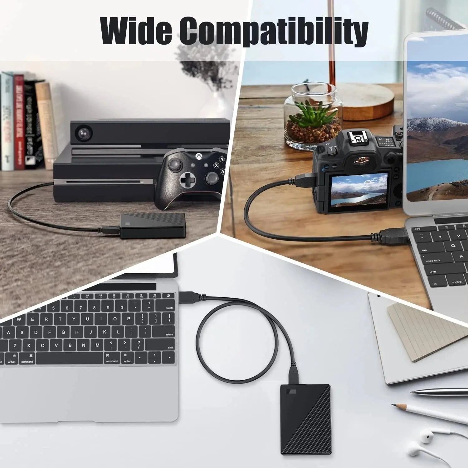 Fedus USB 3.0 A to Micro B SuperSpeed Cable for External & Desktop Hard Disk Drives Cable compatible for WD/Seagate/Toshiba//Hitachi External Hard Drives FEDUS
