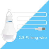 FEDUS USB Bulb for Power Bank, USB led Light for Power Bank, USB Light for Mobile Lamp/LED USB Bulb Mini LED Night Light led Portable Light - White FEDUS