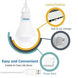 FEDUS USB Bulb for Power Bank, USB led Light for Power Bank, USB Light for Mobile Lamp/LED USB Bulb Mini LED Night Light led Portable Light - White FEDUS