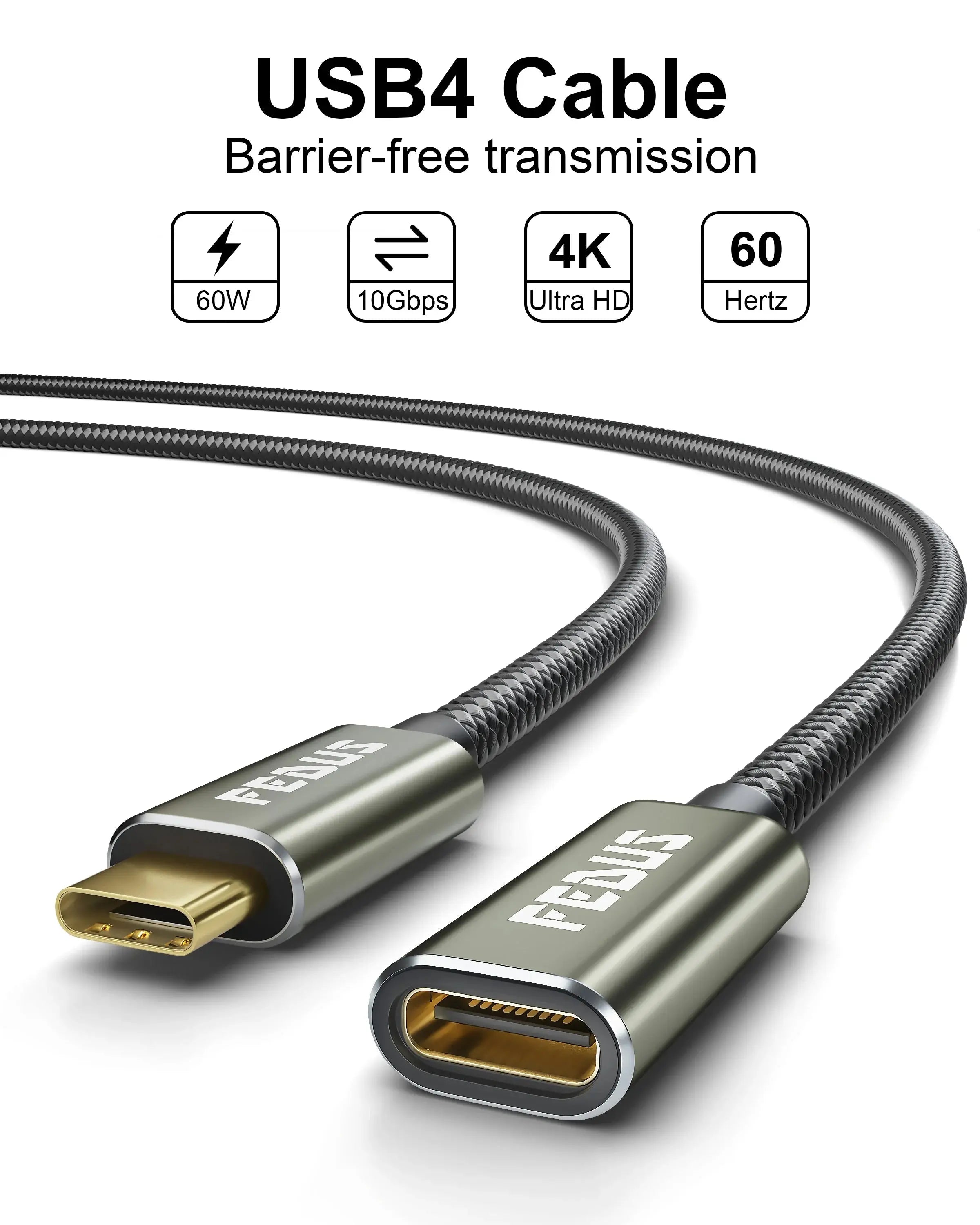 FEDUS USB C Extension Cable10Gbps, USB Type C 3.1 Gen 2 Male to Female Extension Charging 4K Video Sync wire C Type Male to Female Extender Cord Cheeku Technologies
