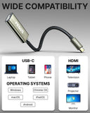 FEDUS Usb C To Hdmi Adapter 4K@60Hz Type-C To Hdmi Female Converter Cable, Portable C Port Hdmi Adapter Connector Hub For Tv, Monitor And Macbook Pro/Air, Ipad, Surface, Samsung Galaxy, Black Cheeku Technologies