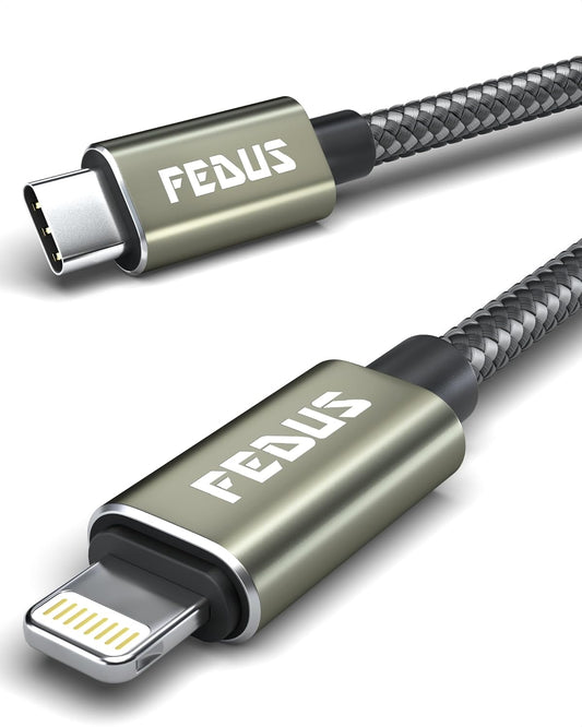 FEDUS USB C to Lightning Cable Fast Quick Charge Support Type C to Lightning Cable Nylon Braided sync Charging Cord for Car, iPhone, iPad, AirPods MacBook,14/14 Pro/14 Pro Max/13/13 Pro/12/12