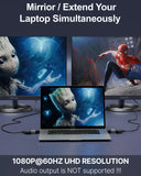 FEDUS USB C to VGA Adapter 1080P@60Hz Type C Male to VGA Female Adapter Converter