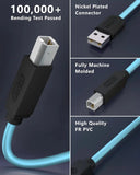 FEDUS USB Printer Cable, Printer USB Cable Wire, USB A Male To USB B 2.0 Male Cord, Scanner Cable Compatible with Printers of Brother Dell, HP Printer Cable, Epson, Canon, Xerox Samsung FEDUS