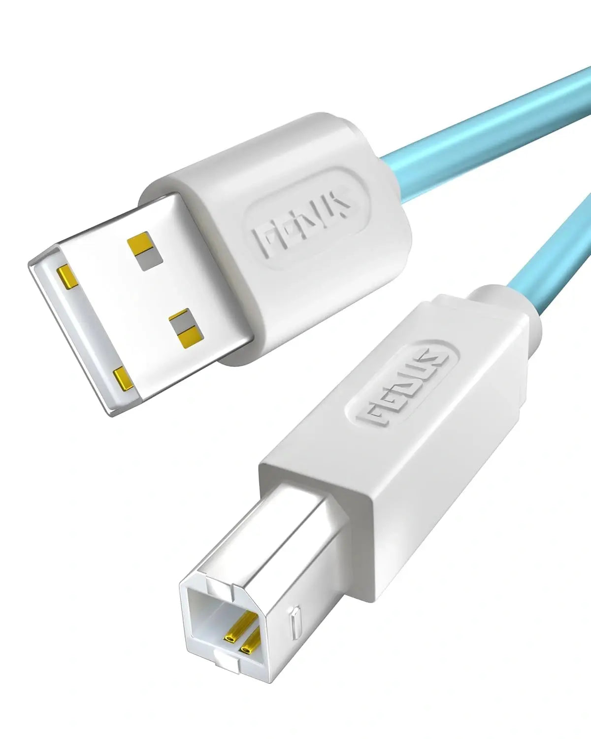 FEDUS USB Printer Cable, Printer USB Cable Wire, USB A Male To USB B 2.0 Male Cord, Scanner Cable Compatible with Printers of Brother Dell, HP Printer Cable, Epson, Canon, Xerox Samsung FEDUS