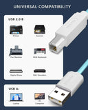 FEDUS USB Printer Cable, Printer USB Cable Wire, USB A Male To USB B 2.0 Male Cord, Scanner Cable Compatible with Printers of Brother Dell, HP Printer Cable, Epson, Canon, Xerox Samsung FEDUS