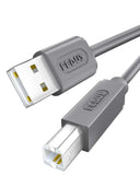 FEDUS USB Printer Cable, Printer USB Cable Wire, USB A Male To USB B 2.0 Male Cord, Scanner Cable Compatible with Printers of Brother Dell, HP Printer Cable, Epson, Canon, Xerox Samsung FEDUS