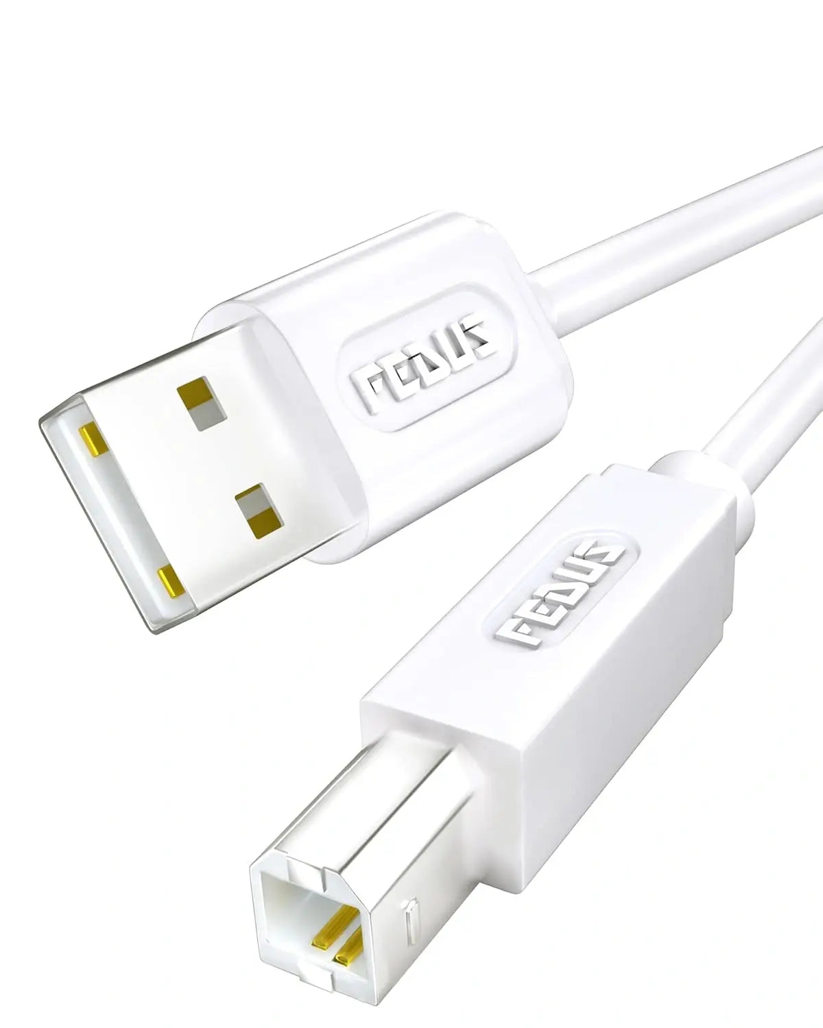 FEDUS USB Printer Cable, Printer USB Cable Wire, USB A Male To USB B 2.0 Male Cord, Scanner Cable Compatible with Printers of Brother Dell, HP Printer Cable, Epson, Canon, Xerox Samsung FEDUS