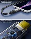 FEDUS USB Type C to 3.5mm Female Headphone Jack Adapter, 3.5 mm jack to Type C connector, Aux to Type C Audio Dongle Cable Cord for iPhone 16/15, Galaxy S24/S23 Ultra, iPad Pro, Headphone, Speaker, Car