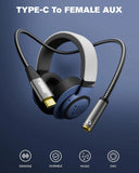 FEDUS USB Type C to 3.5mm Female Headphone Jack Adapter, 3.5 mm jack to Type C connector, Aux to Type C Audio Dongle Cable Cord for iPhone 16/15, Galaxy S24/S23 Ultra, iPad Pro, Headphone, Speaker, Car