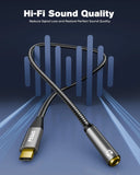 FEDUS USB Type C to 3.5mm Female Headphone Jack Adapter, 3.5 mm jack to Type C connector, Aux to Type C Audio Dongle Cable Cord for iPhone 16/15, Galaxy S24/S23 Ultra, iPad Pro, Headphone, Speaker, Car