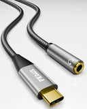 FEDUS USB Type C to 3.5mm Female Headphone Jack Adapter, 3.5 mm jack to Type C connector, Aux to Type C Audio Dongle Cable Cord for iPhone 16/15, Galaxy S24/S23 Ultra, iPad Pro, Headphone, Speaker, Car