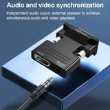 FEDUS VGA to HDMI Converter Cable, VGA to HDMI Adapter with Audio, 1080P Video Dongle VGA Converter with Audio(0.5FT)for PC Cheeku Technologies