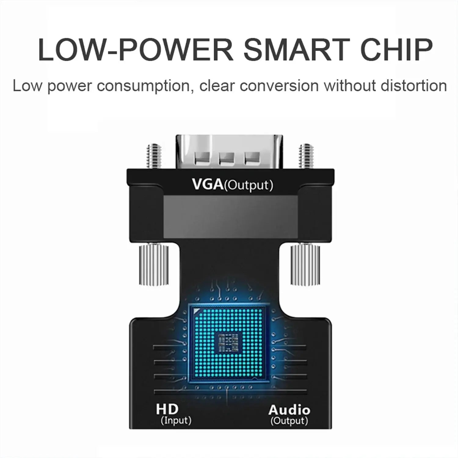 FEDUS VGA to HDMI Converter Cable, VGA to HDMI Adapter with Audio, 1080P Video Dongle VGA Converter with Audio(0.5FT)for PC Cheeku Technologies