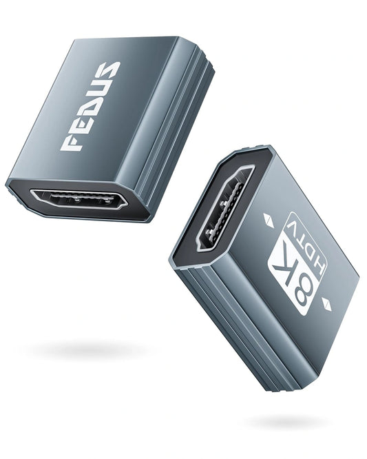 FEDUS ZENITH LINK 8K HDMI Coupler Female to Female Adapter HDMI 2.1 Extender 8K@60Hz 4K@120Hz Aluminum Body for PS5 Xbox PC TV Stick Monitor.