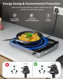 FEDUS 2200 Watts Infrared Cooktop, Energy Efficient Cook & Grill Infrared Stove, Electric Stove Chulha, hot plate chula, Current Stoves Burner for cooking All Cookware compatibility Black FEDUS