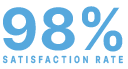 98% customer satisfaction rate banner