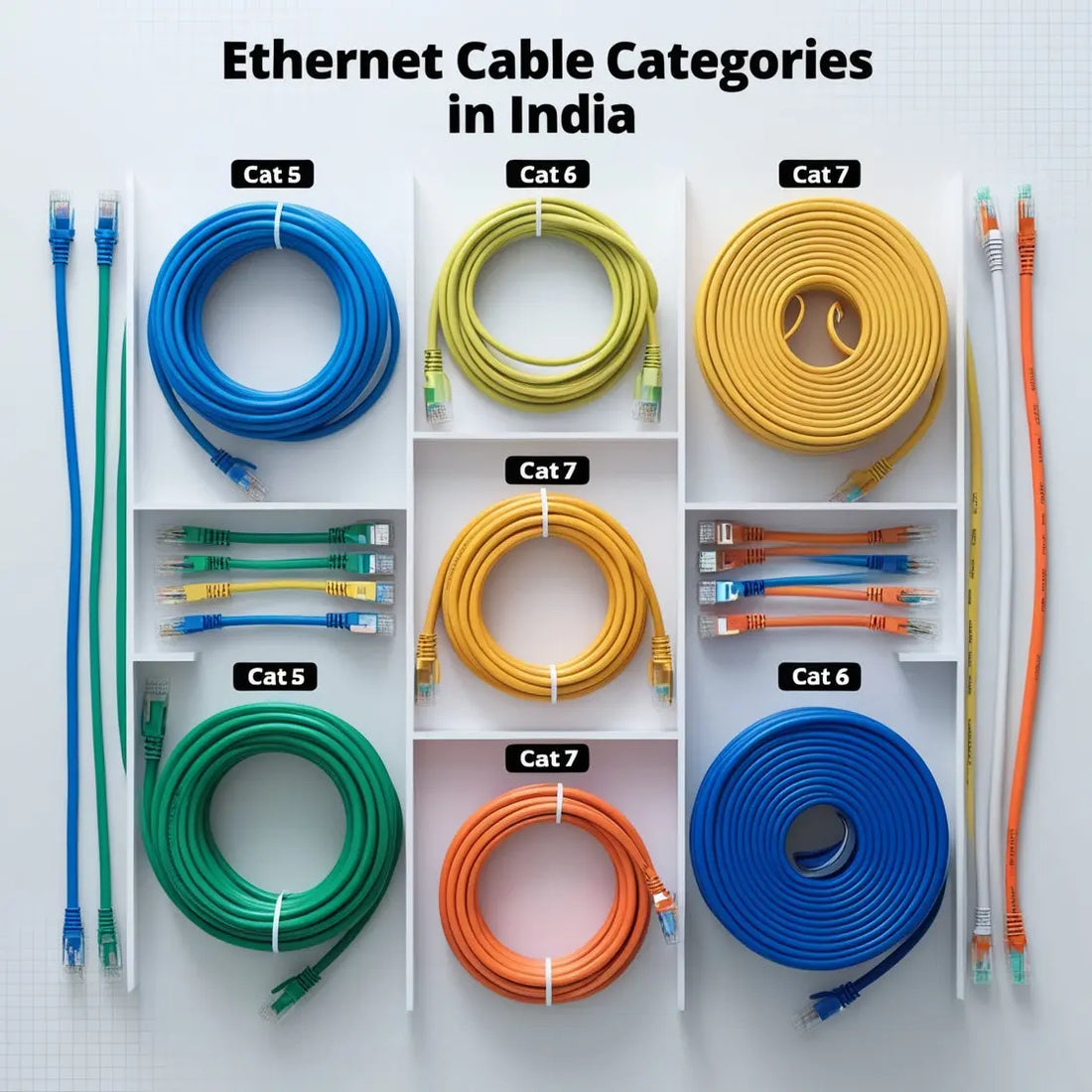 Multiple Categories of Ethernet Cables Available in India FEDUS