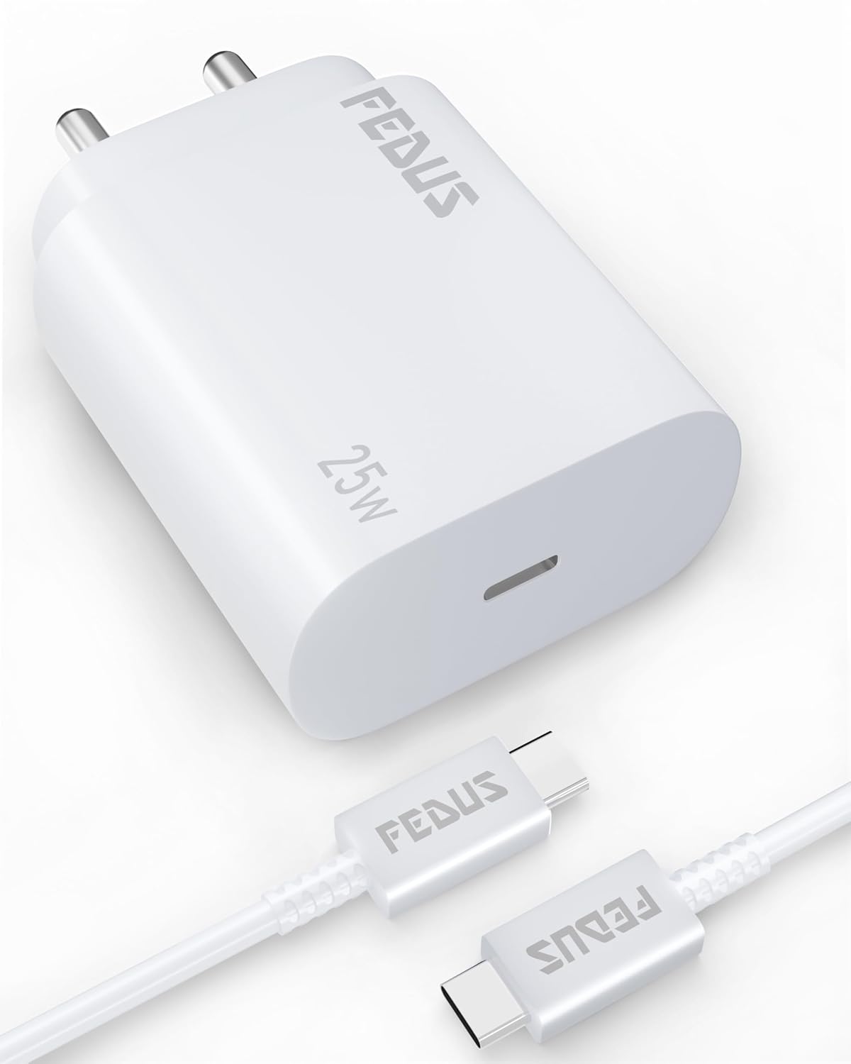 FEDUS Samsung 25W Fast Type-C Charger with Cable Compatible with Samsung Galaxy S25/S25 Plus Ultra/S24+/S23 Ultra