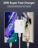 FEDUS Samsung 25W Fast Type-C Charger with Cable Compatible with Samsung Galaxy S25/S25 Plus Ultra/S24+/S23 Ultra
