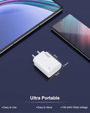 FEDUS Samsung 25W Fast Type-C Charger with Cable Compatible with Samsung Galaxy S25/S25 Plus Ultra/S24+/S23 Ultra
