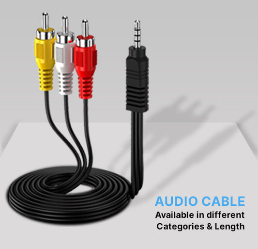 3.5mm to 3 rca audio cable