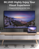 FEDUS 8K Ultra HD HDMI Connector 90 Degree L Shape Flat HDMI Male to Female Converter Right Angle HDMI Adapter Extender TV Led LCD TV Stick, Xbox, PS3 PS4 PS5, Supports 3D HDR, eARC, 8K@60Hz 4K@144Hz
