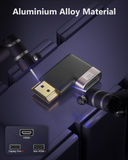 FEDUS 8K Ultra HD HDMI Connector 90 Degree L Shape Flat HDMI Male to Female Converter Left Angle HDMI Adapter Extender for TV Led LCD TV Stick, Xbox, PS4 PS5, Supports 3D HDR, eARC, 8K@60Hz 4K@144Hz