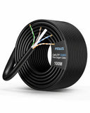 FEDUS Cat6 UTP 23AWG Pure Copper Ethernet Cable 100M Roll High Speed LAN Networking Cable for Home Office CCTV Router