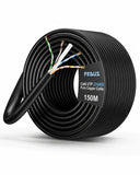 FEDUS Cat6 UTP 23AWG Pure Copper Ethernet Cable 150M Roll High Speed Network LAN Cable for Router CCTV Office Setup
