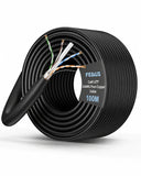 FEDUS CAT6 24AWG x 4Pair Pure Copper UTP Networking FRPVC Cable 100M High Speed Ethernet LAN Cable for Router CCTV Office Networking