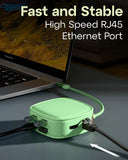 FEDUS 10 in 1 USB C Hub, Type C Docking Station with 4K@30Hz HDMI, 100W Power Delivery, RJ45 LAN, 5Gbps USB 3.0, USB 2.0, SD/TF Card Reader for Laptop, MacBook, iPad, PC, Monitor, Flash Drive, HDD FEDUS