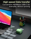 FEDUS 10 in 1 USB C Hub, Type C Docking Station with 4K@30Hz HDMI, 100W Power Delivery, RJ45 LAN, 5Gbps USB 3.0, USB 2.0, SD/TF Card Reader for Laptop, MacBook, iPad, PC, Monitor, Flash Drive, HDD FEDUS