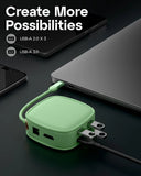 FEDUS 10 in 1 USB C Hub, Type C Docking Station with 4K@30Hz HDMI, 100W Power Delivery, RJ45 LAN, 5Gbps USB 3.0, USB 2.0, SD/TF Card Reader for Laptop, MacBook, iPad, PC, Monitor, Flash Drive, HDD FEDUS