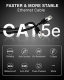 FEDUS 1000 MBPS High Speed RJ45 Cat5e Ethernet Patch Cable LAN Cable Internet Network Computer Cable Cord High Speed Gigabit Category 5 Wires for Modem, Router, Camera, LAN ADSL BLUE