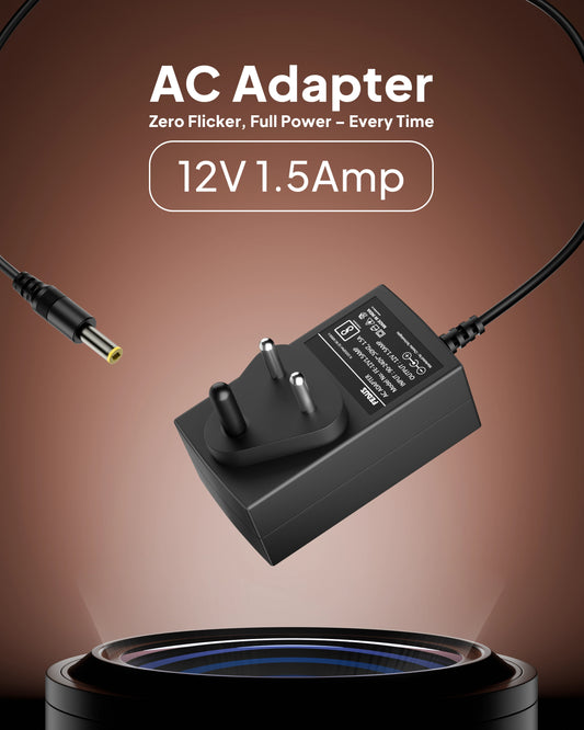 FEDUS 12V 2Amp DC Power Supply Adapter Converter, 12 Volt 2A SMPS for CCTV Camera, Routers, DVR, NVR, LCD Monitor, TV, LED Strip Light, Setup Box, Broadband, AC Input 100-240V, DC Output 12v 2amps