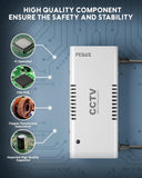 FEDUS 12V DC Metal Body CCTV Power Supply for 4 Channel Security Cameras | 12Volt 3A High Efficiency SMPS Adapter with Voltage Booster for Long Distance for Video Surveillance Dome & Bullet Camera