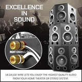 FEDUS 14 Gauge/AWG Speaker Wire 100M 328Ft Oxygen-Free Copper 2 Conductors Audio Speaker Cable for Car Speakers Stereos, Subwoofer, Home Theater Speakers, HiFi Surround Sound system, Radio (White+black)