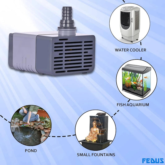 FEDUS 14 Watt Water Lifting Submersible Pump for Aquarium, Fountains, Desert Air Coolers, Pond Pump Submersible FEDUS